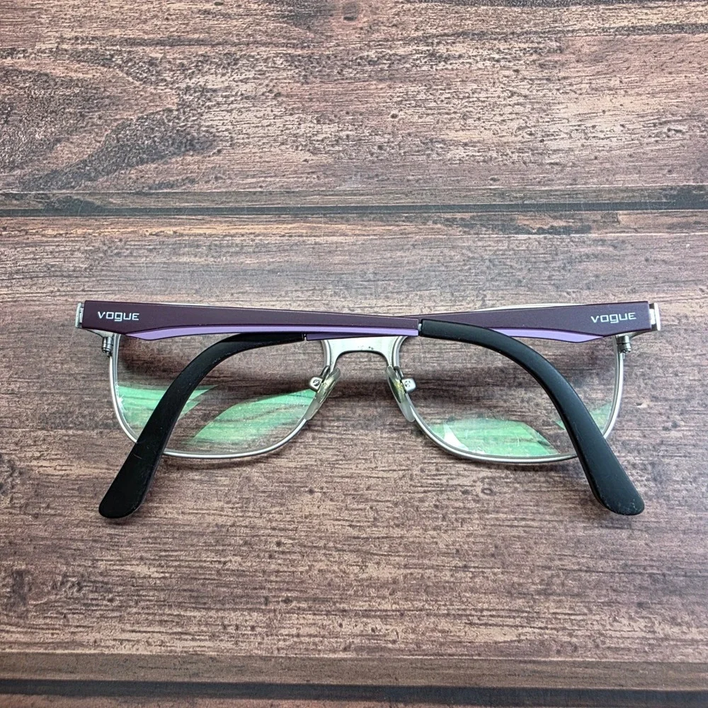 Vogue VO 3940 965-S Purple Silver Semi Rimless Cat Eye Eyeglasses 52-16-140